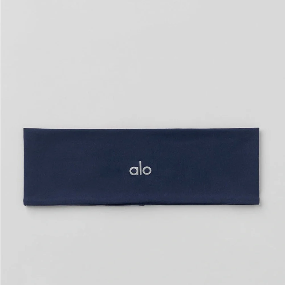 Alo Yoga Performance Conquer Headband- Navy
